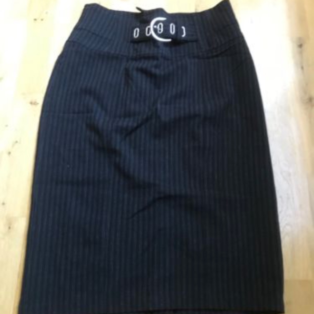 Grace Elements Lady's Skirt, Black Pinstripe